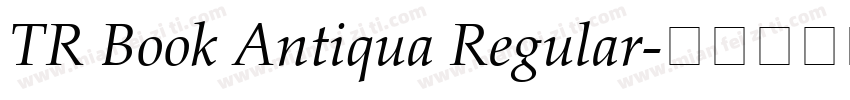 TR Book Antiqua Regular字体转换